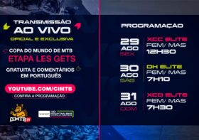 Canal do YouTube da CiMTB transmitirá gratuitamente as etapas da Copa do Mundo de Mountain Bike