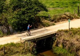 Maikon Liporoni conclui com sucesso a travessia do Caminho da Fé de monociclo