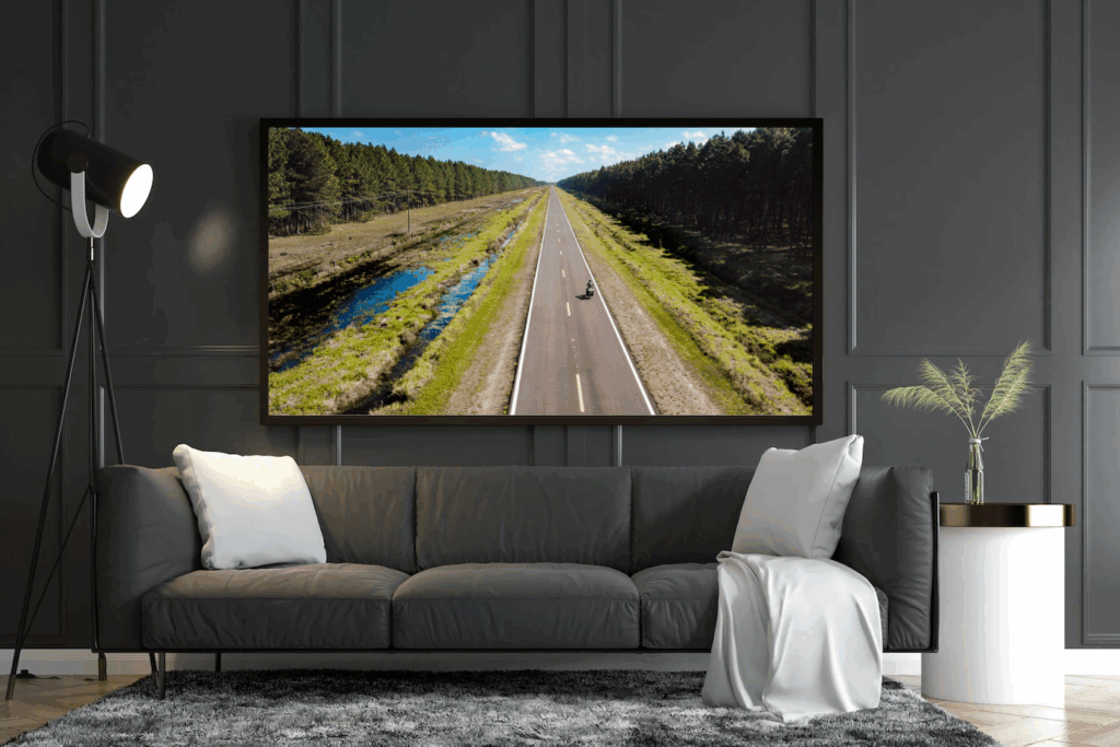 Estrada desértica de eucaliptos no Rio Grande do Sul - Quadro Fotografia decoração